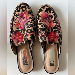 INC mules - Cheetah and floral print size 6 1/2 M